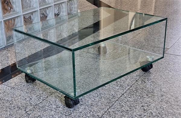 Grote foto glazen salontafel met wieltjes huis en inrichting salontafels