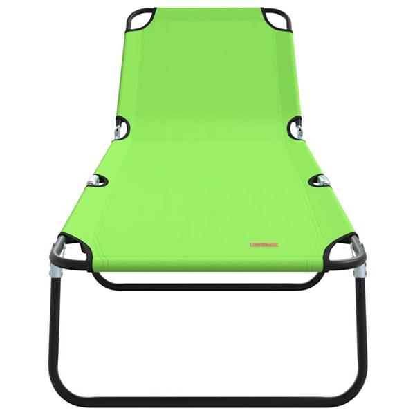 Grote foto vidaxl opvouwbare zonnebed 2 persoon 2 pcs groen 56 x 189 x 87cm stof tuin en terras tuinmeubelen