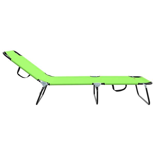 Grote foto vidaxl opvouwbare zonnebed 2 persoon 2 pcs groen 56 x 189 x 87cm stof tuin en terras tuinmeubelen