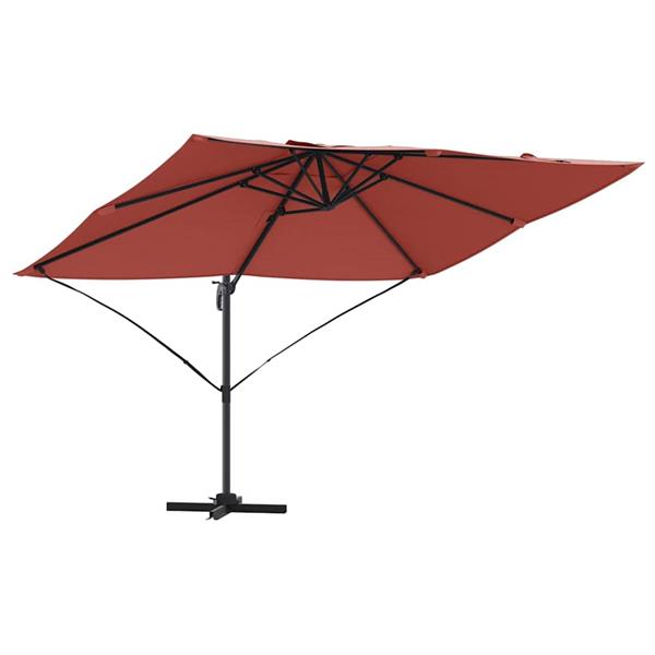 Grote foto vidaxl cantilever roma parasol rood en zwart 352 x 251 x 260 cm tuin en terras overige tuin en terras
