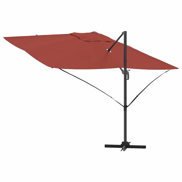 Grote foto vidaxl cantilever roma parasol rood en zwart 352 x 251 x 260 cm tuin en terras overige tuin en terras