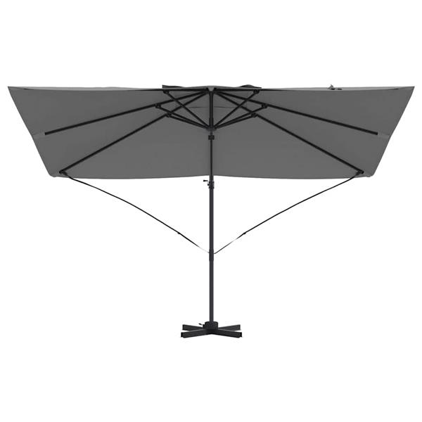 Grote foto vidaxl parasol antraciet 351 x 250 x 260 cm polyester en aluminium tuin en terras overige tuin en terras