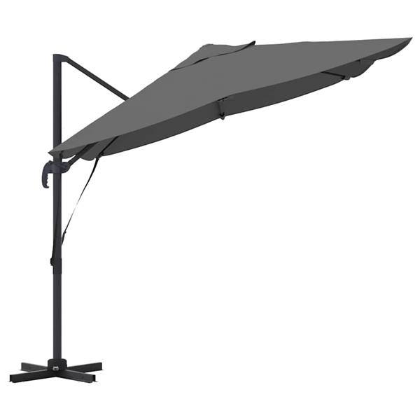 Grote foto vidaxl parasol antraciet 351 x 250 x 260 cm polyester en aluminium tuin en terras overige tuin en terras