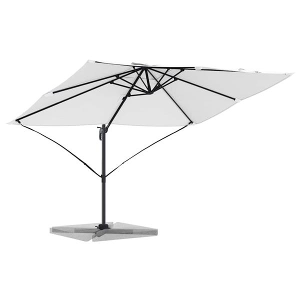 Grote foto vidaxl cantilever roma parasol beige en zwart 352 x 251 x 260 cm tuin en terras overige tuin en terras