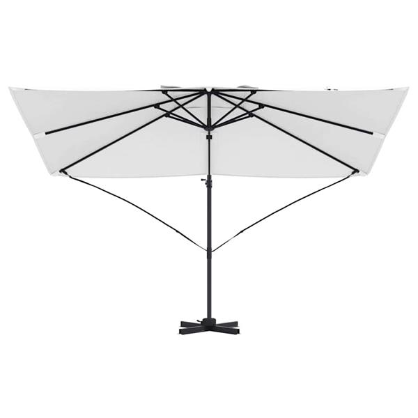 Grote foto vidaxl cantilever roma parasol beige en zwart 352 x 251 x 260 cm tuin en terras overige tuin en terras
