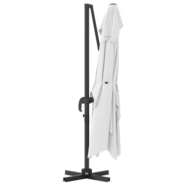 Grote foto vidaxl cantilever roma parasol beige en zwart 352 x 251 x 260 cm tuin en terras overige tuin en terras