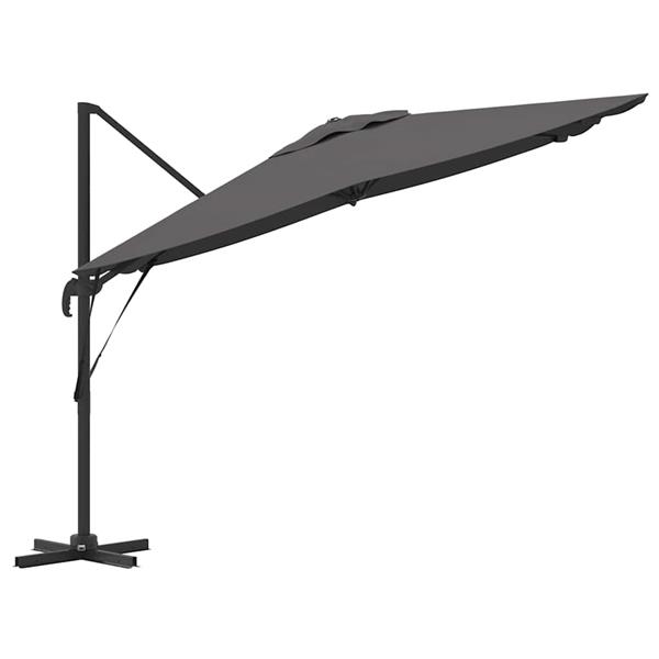 Grote foto vidaxl roma parasol antraciet 286 x 285 x 265 cm tuin en terras overige tuin en terras