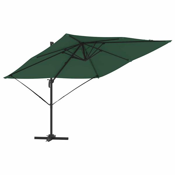 Grote foto vidaxl roma parasol groen 286 x 284 x 265 cm aluminium en polyester tuin en terras overige tuin en terras