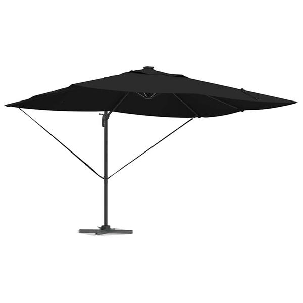 Grote foto vidaxl parasol zwart 352 x 251 x 265 cm polyester en aluminium tuin en terras overige tuin en terras