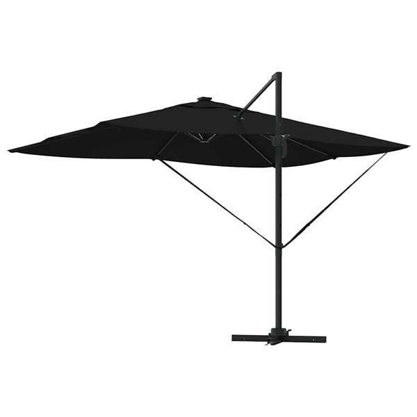 Grote foto vidaxl parasol zwart 352 x 251 x 265 cm polyester en aluminium tuin en terras overige tuin en terras