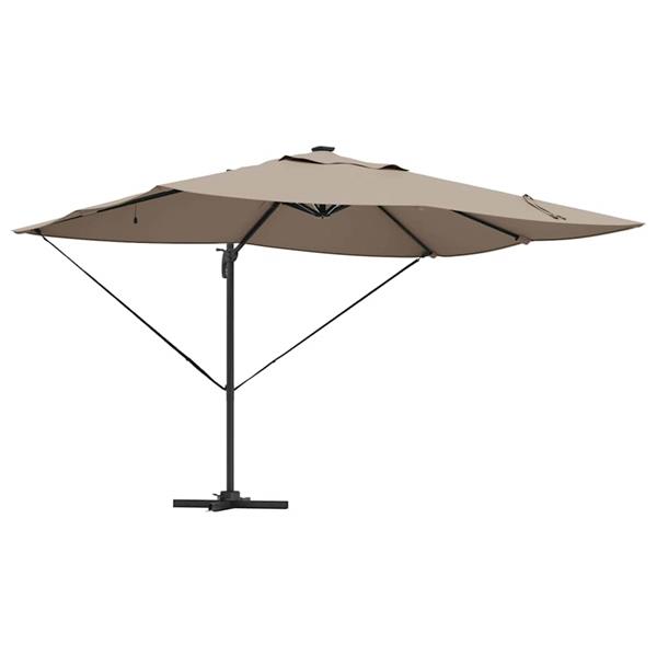 Grote foto vidaxl cantilever roma parasol taupe en zwart 352 x 251 x 265 cm tuin en terras overige tuin en terras