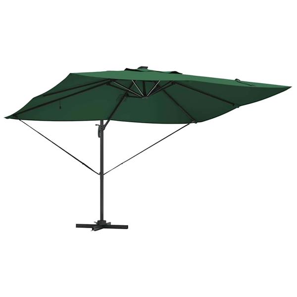 Grote foto vidaxl cantilever roma parasol groen en zwart 352 x 251 x 265 cm tuin en terras overige tuin en terras