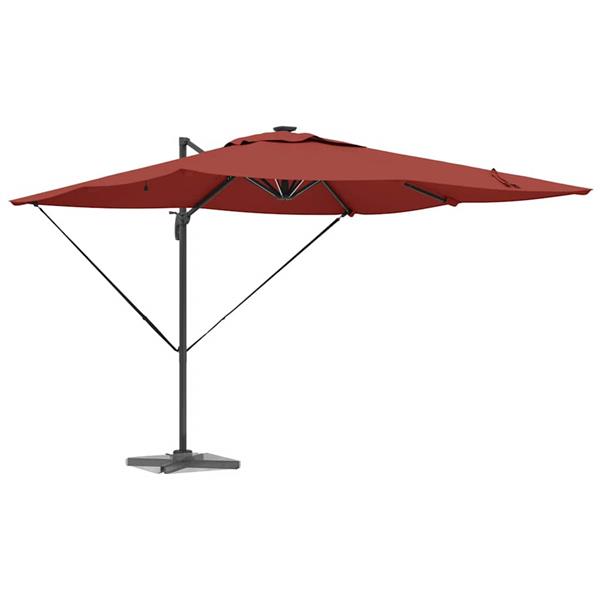 Grote foto vidaxl parasol terracotta 286 x 285 x 270 cm aluminium tuin en terras overige tuin en terras