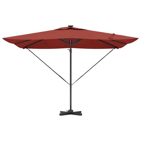 Grote foto vidaxl parasol terracotta 286 x 285 x 270 cm aluminium tuin en terras overige tuin en terras