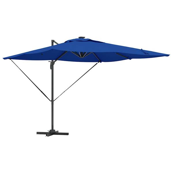 Grote foto vidaxl parasol azure blauw 286 x 284 x 270 cm aluminium en polyester tuin en terras overige tuin en terras