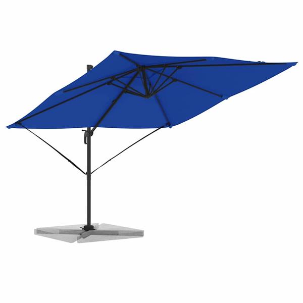 Grote foto vidaxl roma parasol blauw 286 x 284 x 265 cm aluminium en polyester tuin en terras overige tuin en terras
