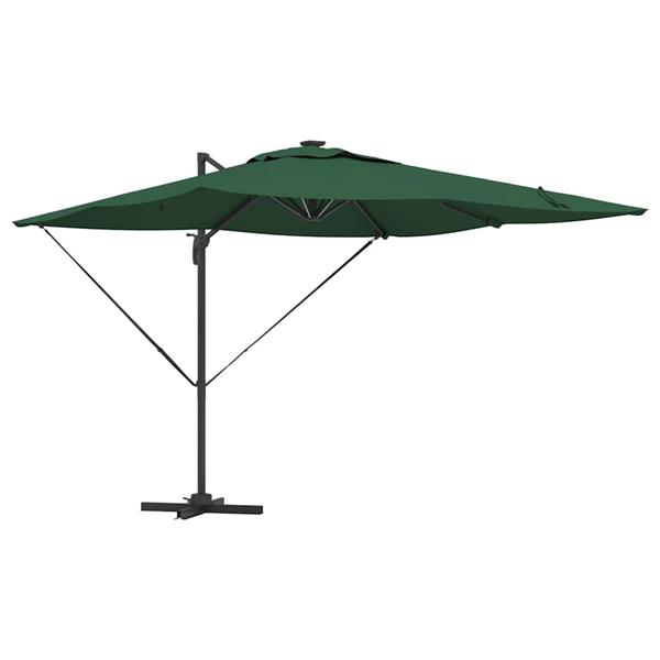 Grote foto vidaxl parasol groen 286 x 284 x 270 cm aluminium en polyester tuin en terras overige tuin en terras