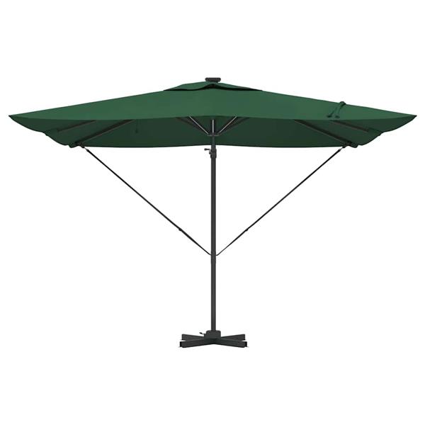 Grote foto vidaxl parasol groen 286 x 284 x 270 cm aluminium en polyester tuin en terras overige tuin en terras