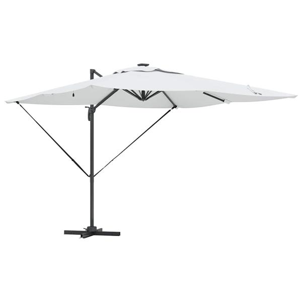 Grote foto vidaxl parasol zand 286 x 284 x 270 cm aluminium en polyester tuin en terras overige tuin en terras