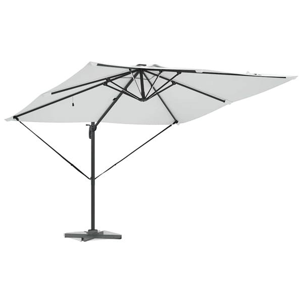 Grote foto vidaxl parasol zand 286 x 284 x 270 cm aluminium en polyester tuin en terras overige tuin en terras