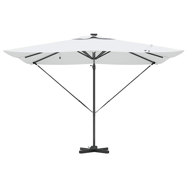 Grote foto vidaxl parasol zand 286 x 284 x 270 cm aluminium en polyester tuin en terras overige tuin en terras