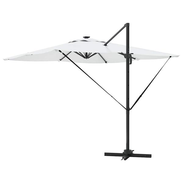 Grote foto vidaxl parasol zand 286 x 284 x 270 cm aluminium en polyester tuin en terras overige tuin en terras