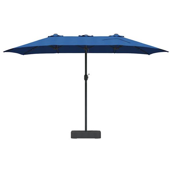 Grote foto vidaxl tuinparasol azurblauw 385 x 209 x 244 cm polyester tuin en terras overige tuin en terras