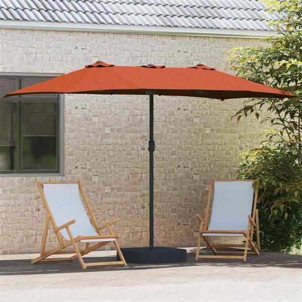 Grote foto vidaxl tuinparasol terracotta 385 x 209 x 244 cm stof tuin en terras overige tuin en terras