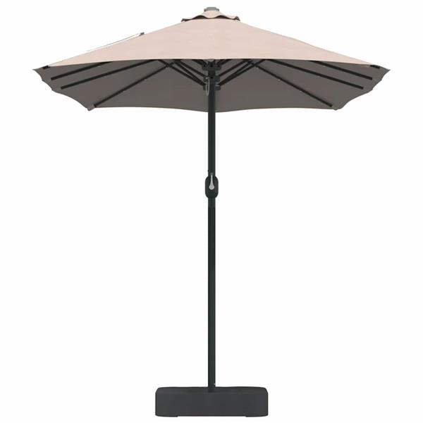 Grote foto vidaxl tuinparasol taupe 385 x 209 x 244 cm stof tuin en terras overige tuin en terras