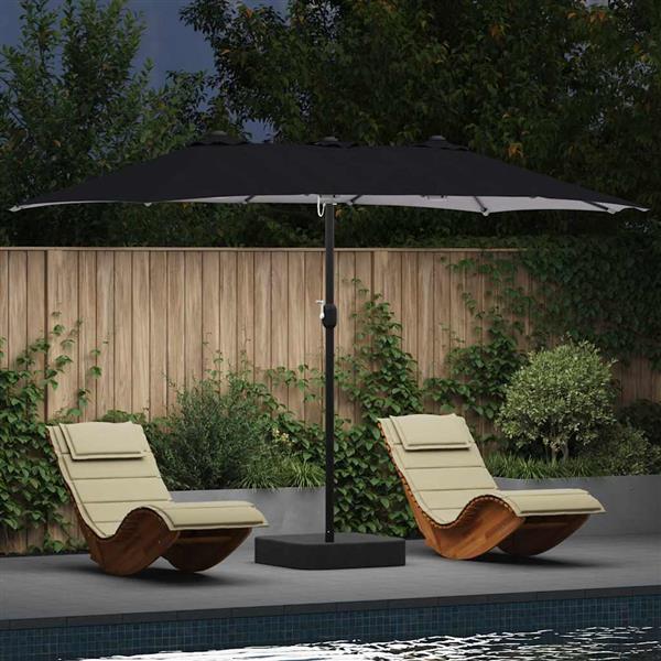 Grote foto vidaxl tuinparasol antraciet 385 x 209 x 244 cm stof tuin en terras overige tuin en terras