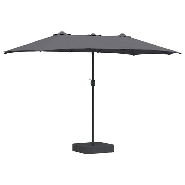 Grote foto vidaxl tuinparasol antraciet 385 x 209 x 244 cm stof tuin en terras overige tuin en terras