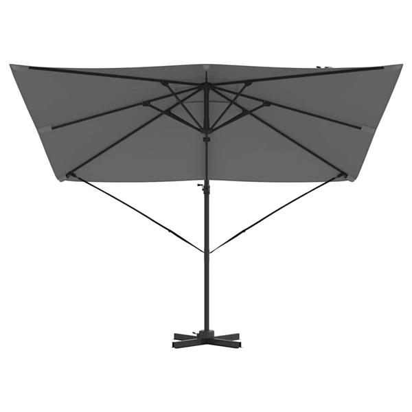 Grote foto vidaxl roma parasol antraciet 286 x 284 x 265 cm tuin en terras overige tuin en terras