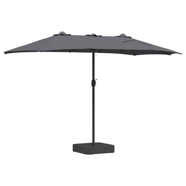 Grote foto vidaxl tuinparasol antraciet 385 x 209 x 244 cm stof tuin en terras overige tuin en terras