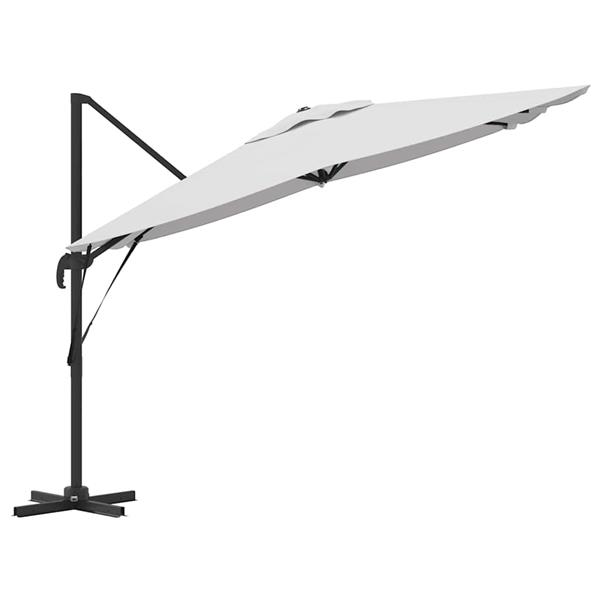 Grote foto vidaxl roma parasol beige 286 x 285 x 265 cm polyester en aluminium tuin en terras overige tuin en terras