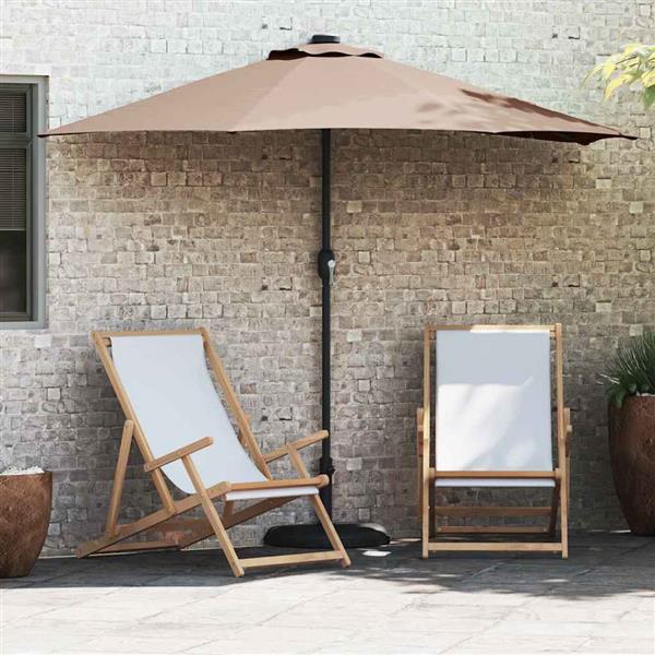 Grote foto vidaxl tuinparasol taupe 294 x 150 x 224 cm stof tuin en terras overige tuin en terras