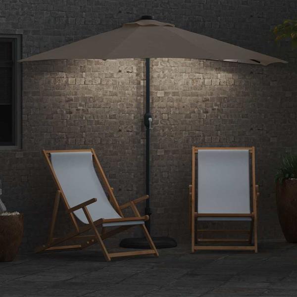 Grote foto vidaxl tuinparasol taupe 294 x 150 x 224 cm stof tuin en terras overige tuin en terras