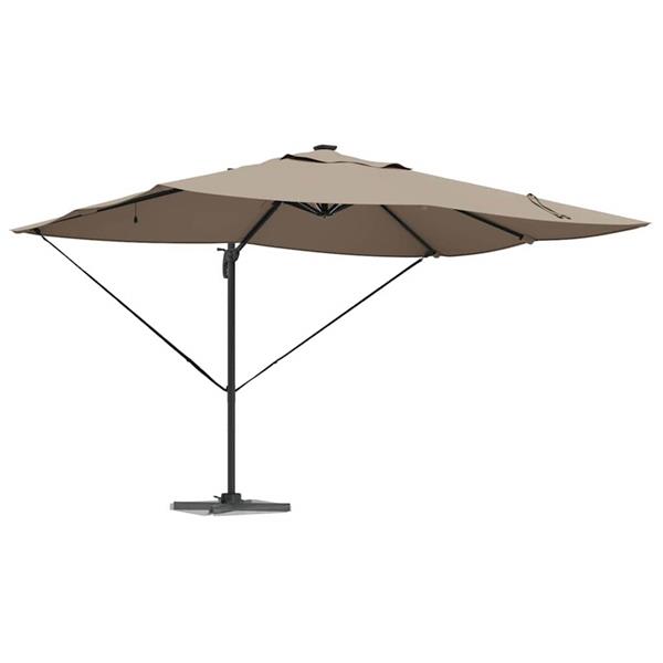 Grote foto vidaxl cantilever roma parasol taupe en zwart 352 x 251 x 265 cm tuin en terras overige tuin en terras