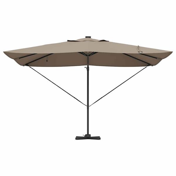 Grote foto vidaxl cantilever roma parasol taupe en zwart 352 x 251 x 265 cm tuin en terras overige tuin en terras