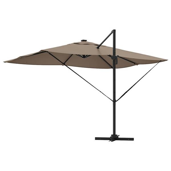 Grote foto vidaxl cantilever roma parasol taupe en zwart 352 x 251 x 265 cm tuin en terras overige tuin en terras