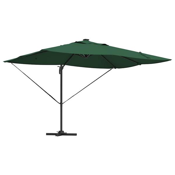 Grote foto vidaxl cantilever roma parasol groen en zwart 352 x 251 x 265 cm tuin en terras overige tuin en terras