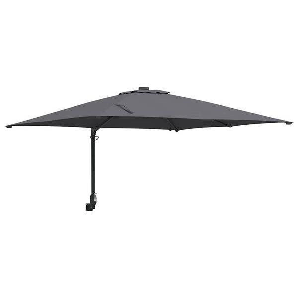 Grote foto vidaxl tuinparasol antraciet 248.5 x 247.5 x 160 cm stof tuin en terras overige tuin en terras