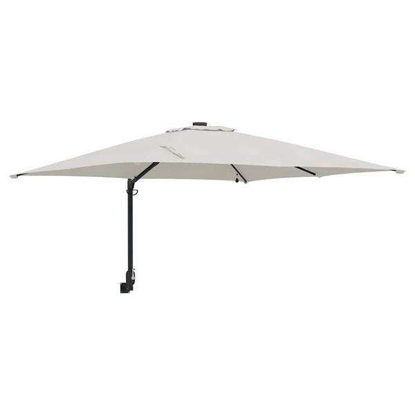 Grote foto vidaxl tuinparasol zand 248.5 x 247.5 x 160 cm stof tuin en terras overige tuin en terras