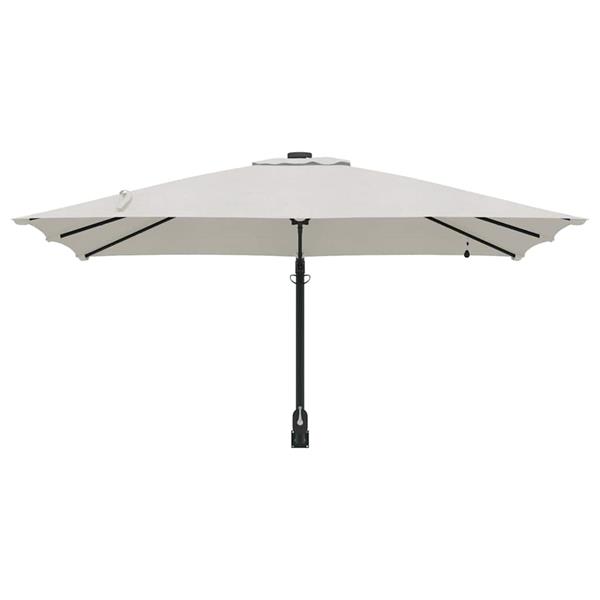 Grote foto vidaxl tuinparasol zand 248.5 x 247.5 x 160 cm stof tuin en terras overige tuin en terras