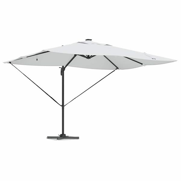 Grote foto vidaxl cantilever roma parasol beige en zwart 352 x 251 x 265 cm tuin en terras overige tuin en terras