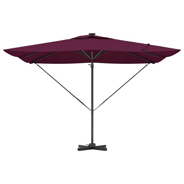 Grote foto vidaxl parasol bordeauxrood 286 x 285 x 270 cm aluminium tuin en terras overige tuin en terras