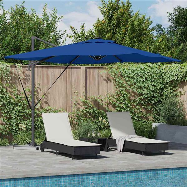 Grote foto vidaxl parasol azure blauw 286 x 284 x 270 cm aluminium en polyester tuin en terras overige tuin en terras
