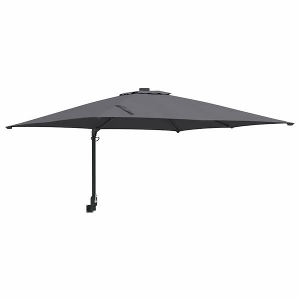 Grote foto vidaxl tuinparasol antraciet en zwart 248.5 x 247.5 x 160 cm tuin en terras overige tuin en terras