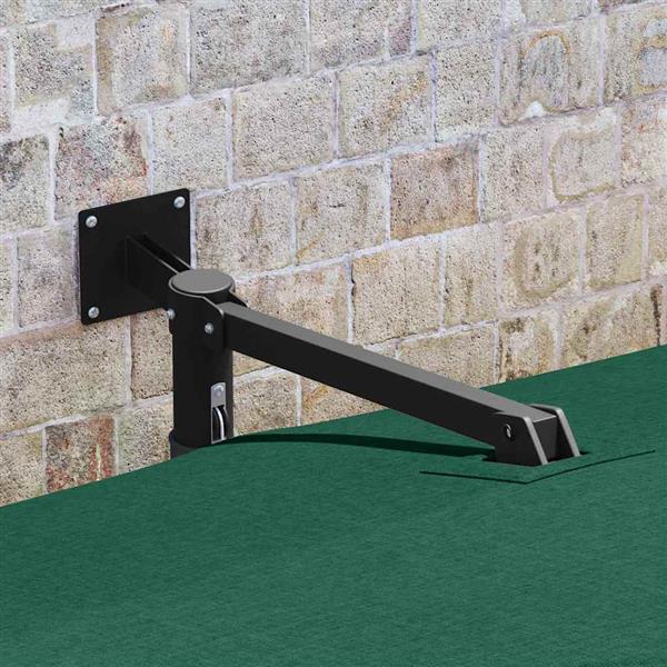 Grote foto vidaxl tuinparasol groen 248 5 x 247 5 x 160 cm polyester en staal tuin en terras overige tuin en terras