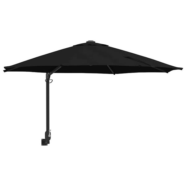 Grote foto vidaxl tuinparasol zwart en zwart 248 x 248 x 148 cm tuin en terras overige tuin en terras