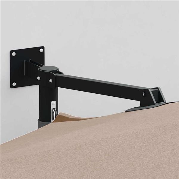 Grote foto vidaxl tuinparasol taupe en zwart 248 x 248 x 148 cm tuin en terras overige tuin en terras